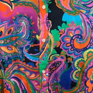 Ralph Lauren Paisley Blouse Sz L